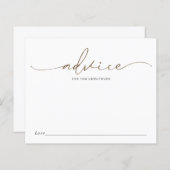 新婚ブライダルシャワーカードのアドバイス (正面/裏面)