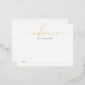 新婚ブライダルシャワーカードのアドバイス 箔シーズンポストカード (正面/裏面)