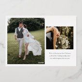 新婚ホヤホヤの夫婦に！おしゃれなホリデーカード 箔シーズンカード (裏面)