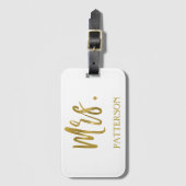 新婚ミセス姓ラゲッジバッグラベル ラゲッジタグ (正面縦)