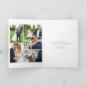 新婚メリーエレガントクリスマス6写真コラージュ シーズンカード (内部)