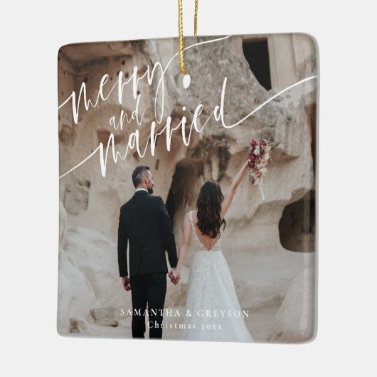 新婚メリー結婚したの セラミックオーナメント (左)