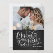 新婚メリー結婚した者の初のクリスマス写真 シーズンカード (正面)