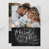 新婚メリー結婚した者の初のクリスマス写真 シーズンカード (正面/裏面)