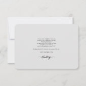 新婚モダン夫婦の写真サンキューカード (裏面)