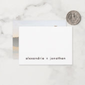 新婚モダン者のThank You Note写真 ノートカード (正面/裏面インサイチュ)