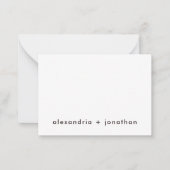 新婚モダン者のThank You Note写真 ノートカード (正面)