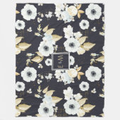 新婚モノグラムの者結婚のデコ・ギフト フリースブランケット (正面)