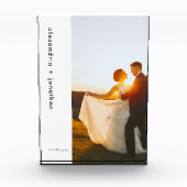 新婚モノグラムミニマルモダンリスト フォトブロック (正面)