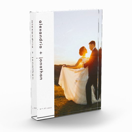 新婚モノグラムミニマルモダンリスト フォトブロック (左)