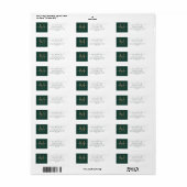 新婚モノグラム氏ミセス・差出人住所 ラベル (フルシート)