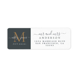 新婚モノグラム氏ミセス・差出人住所 ラベル