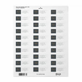 新婚モノグラム氏ミセス・差出人住所 ラベル (フルシート)