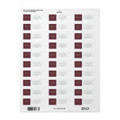 新婚モノグラム氏ミセス・差出人住所 ラベル (フルシート)