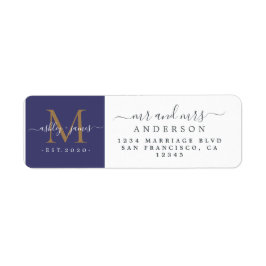 新婚モノグラム氏ミセス・差出人住所 ラベル