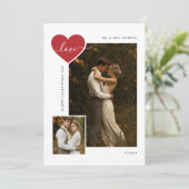 新婚ラブスクリプト 結婚しました バレンタイン フォト シーズンカード (スタンド正面)