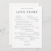 新婚ラブストーリー結婚のゲームカード 招待状 (正面/裏面)