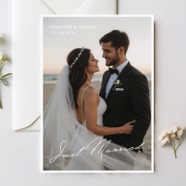 新婚ロマンチックウェディングフォトのお知らせ 招待状