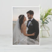 新婚ロマンチックウェディングフォトのお知らせ 招待状 (スタンド正面)