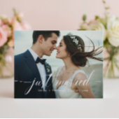 新婚ロマンチック結婚写真発表 案内状