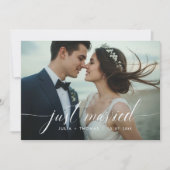 新婚ロマンチック結婚写真発表 案内状 (正面)