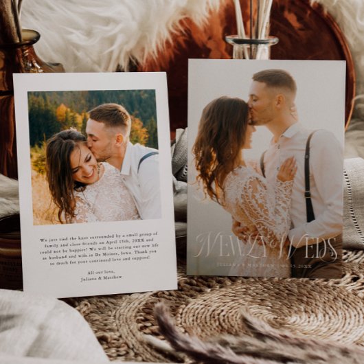 新婚ヴィンテージエレガンス結婚の写真 案内状