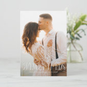 新婚ヴィンテージエレガンス結婚の写真 案内状 (スタンド正面)