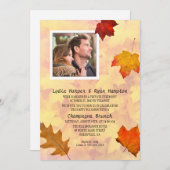 新婚写真パーティーのみ 秋のテーマ 招待状 (正面/裏面)