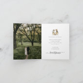 新婚写真恐竜テーマ感謝 サンキューカード (内部)