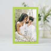 新婚写真 チャートルーズ 結婚 ありがとうカード サンキューカード (スタンド正面)