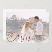 新婚写真 メリー＆マリード あなたのグリーティング シーズンカード (正面/裏面)