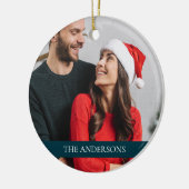 新婚初のクリスマスフォト セラミックオーナメント (左)