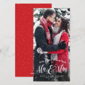 新婚初のクリスマス・ホリデーフォトカード シーズンカード (正面/裏面)