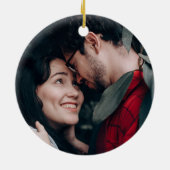 新婚初のクリスマス Mr. & Mrs. フォトオーナメント セラミックオーナメント (裏面)