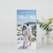 新婚初のクリスマス Mr. & Mrs. フォトカード シーズンカード (スタンド正面)
