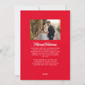 新婚初のクリスマス Mr. & Mrs. 2枚の写真入り シーズンカード (裏面)