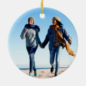 新婚初めてのクリスマスのミセスエレガントとミセス セラミックオーナメント (裏面)