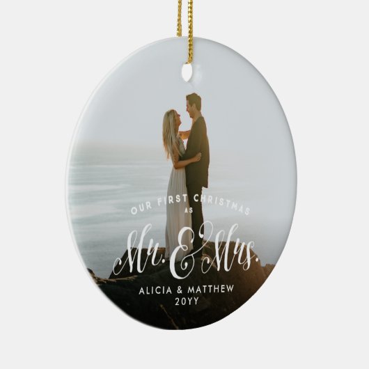 新婚初めてのクリスマスのミセスエレガントと セラミックオーナメント (右)