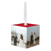 新婚初めてのクリスマスオーナメント キューブオーナメント (裏面アングル)