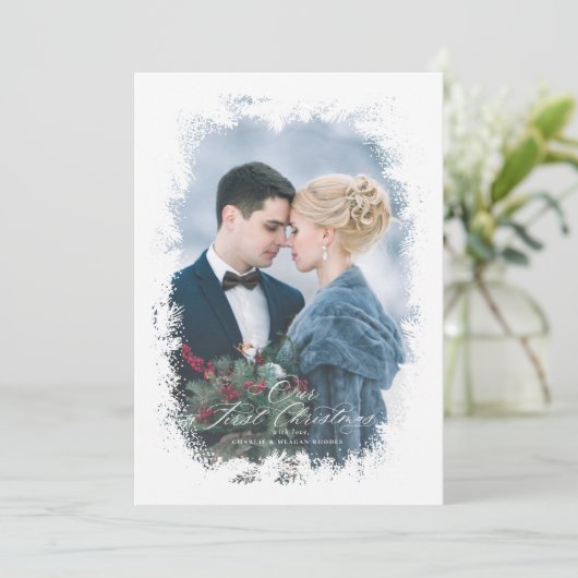 新婚初めてのクリスマスカード初めてのクリスマス シーズンカード (スタンド正面)