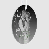 新婚初めてのクリスマスシンプル写真 オーナメント (正面)