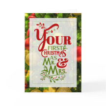 新婚初めてのクリスマスタイポグラフィオーナメント