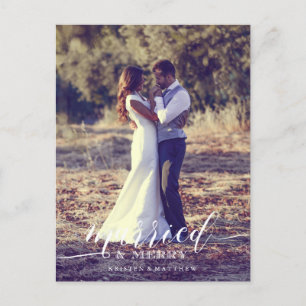 新婚初めてのクリスマスフルブリードフォト ポストカード