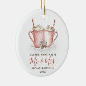 新婚初めてのクリスマスホットココアマグ セラミックオーナメント (右)