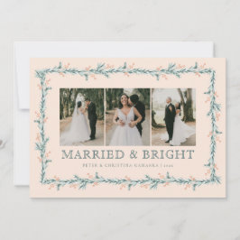 新婚初めてのクリスマスマルチフォトホリデーカード シーズンカード