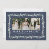 新婚初めてのクリスマスマルチフォトホリデーカード シーズンカード (正面)