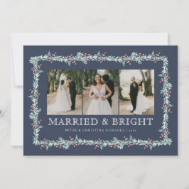 新婚初めてのクリスマスマルチフォトホリデーカード シーズンカード