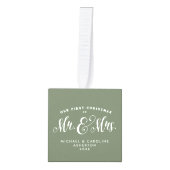 新婚初めてのクリスマスミセス3の写真 キューブオーナメント (正面)