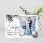 新婚初めてのクリスマスミセス・ウォーター・カラー・パイン シーズンカード (スタンド正面)