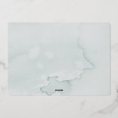 新婚初めてのクリスマスミセス・ウォーター・カラー・パイン 箔シーズンカード (裏面)